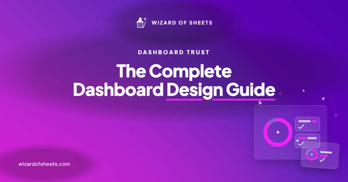 Smartsheet dashboard design guide graphic with decision-focused dashboard structure